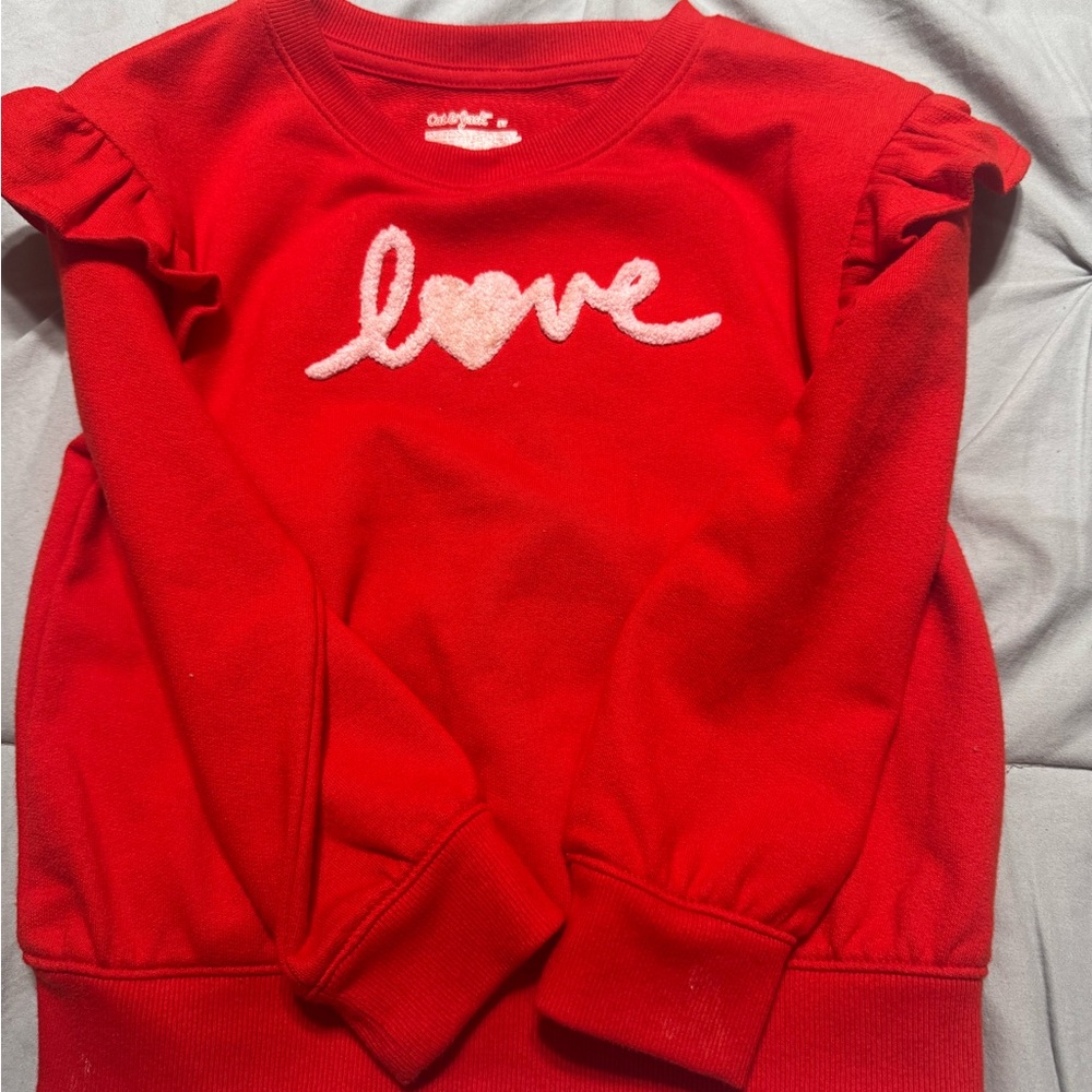 Kids Red Love Sweatshirt